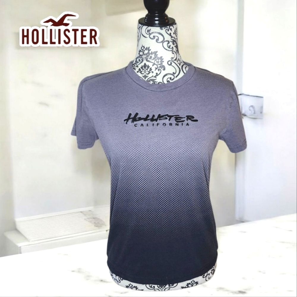 HOLLISTER Gray Ombre T-Shirt - XSmall